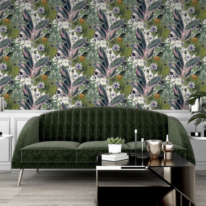 Arthouse Passion Flower White Wallpaper - 921704