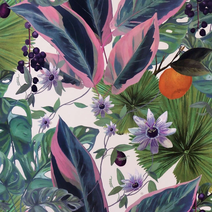 Arthouse Passion Flower White Wallpaper - 921704