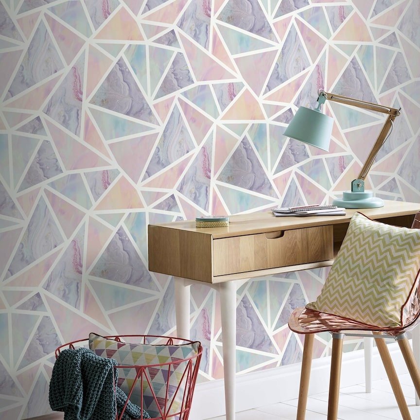  - Arthouse Pastel Geo Multi Wallpaper - 296002 - Decor Warehouse