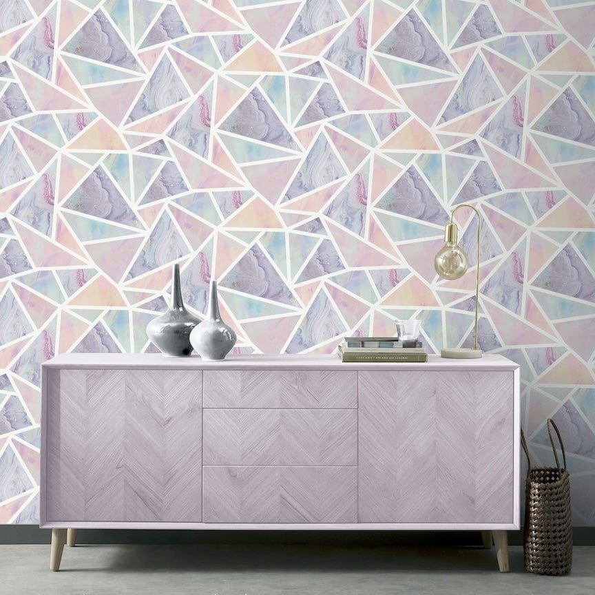  - Arthouse Pastel Geo Multi Wallpaper - 296002 - Decor Warehouse
