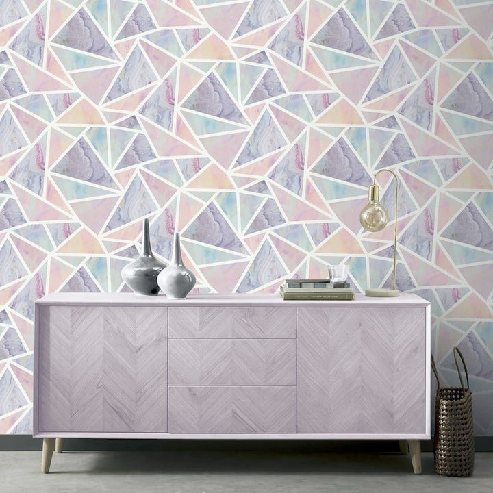  - Arthouse Pastel Geo Multi Wallpaper - 296002 - Decor Warehouse
