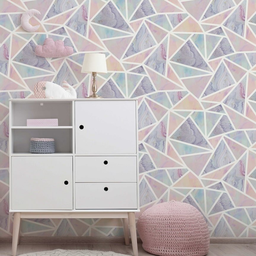  - Arthouse Pastel Geo Multi Wallpaper - 296002 - Decor Warehouse