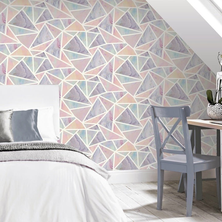  - Arthouse Pastel Geo Multi Wallpaper - 296002 - Decor Warehouse