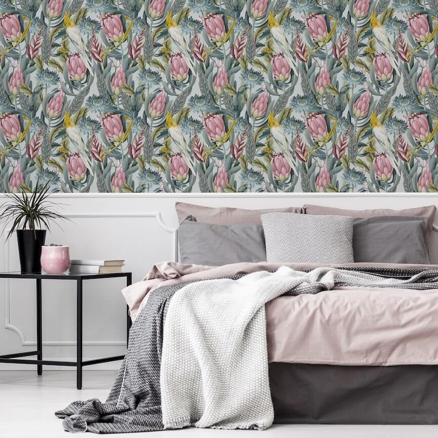  - Arthouse Rainforest Escape Green Pink Wallpaper - 297905 - Decor Warehouse
