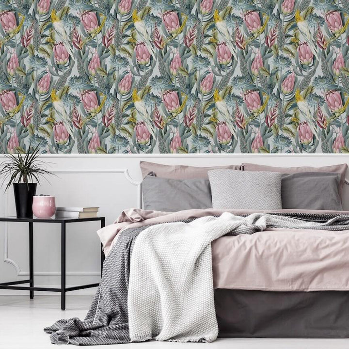  - Arthouse Rainforest Escape Green Pink Wallpaper - 297905 - Decor Warehouse