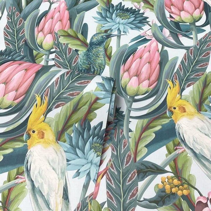 - Arthouse Rainforest Escape Green Pink Wallpaper - 297905 - Decor Warehouse