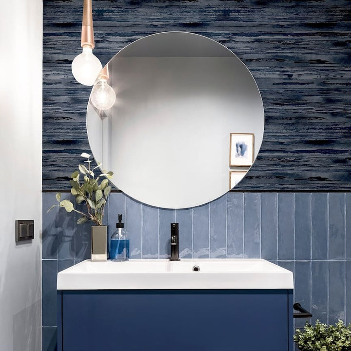  - Arthouse Sahara Denim Blue Wallpaper - 297700 - Decor Warehouse