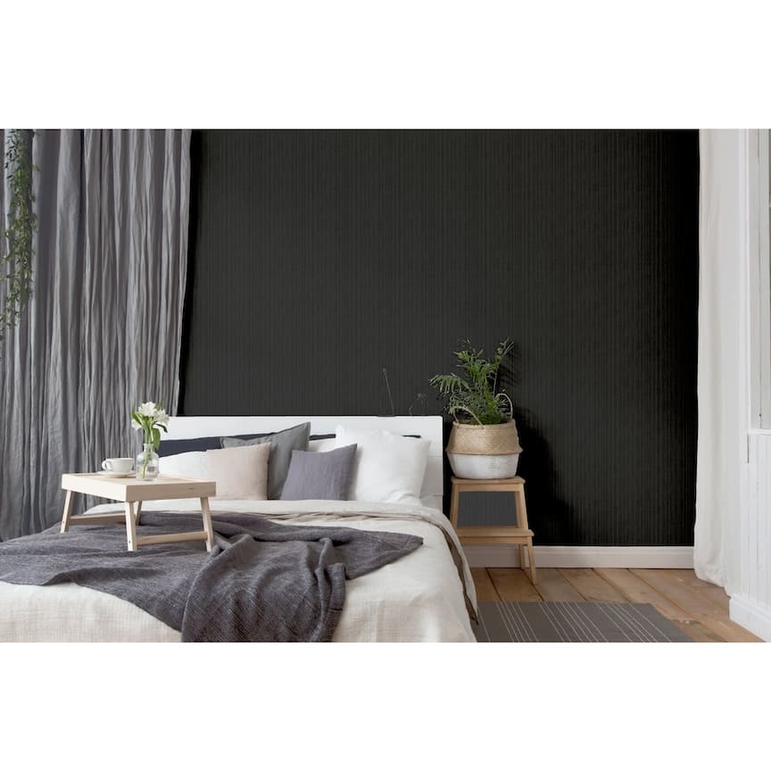 Arthouse Silk Cascade Charcoal Wallpaper - 100105AH
