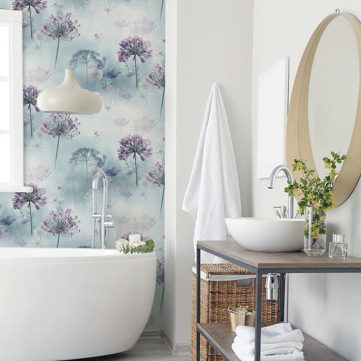  - Arthouse Spring Meadow Duck Egg Wallpaper - 697400 - Decor Warehouse
