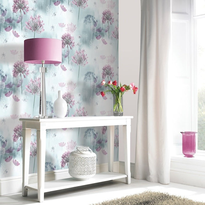  - Arthouse Spring Meadow Duck Egg Wallpaper - 697400 - Decor Warehouse