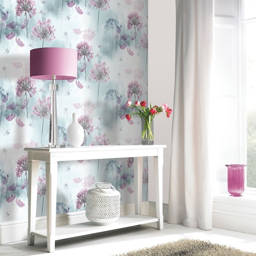  - Arthouse Spring Meadow Duck Egg Wallpaper - 697400 - Decor Warehouse