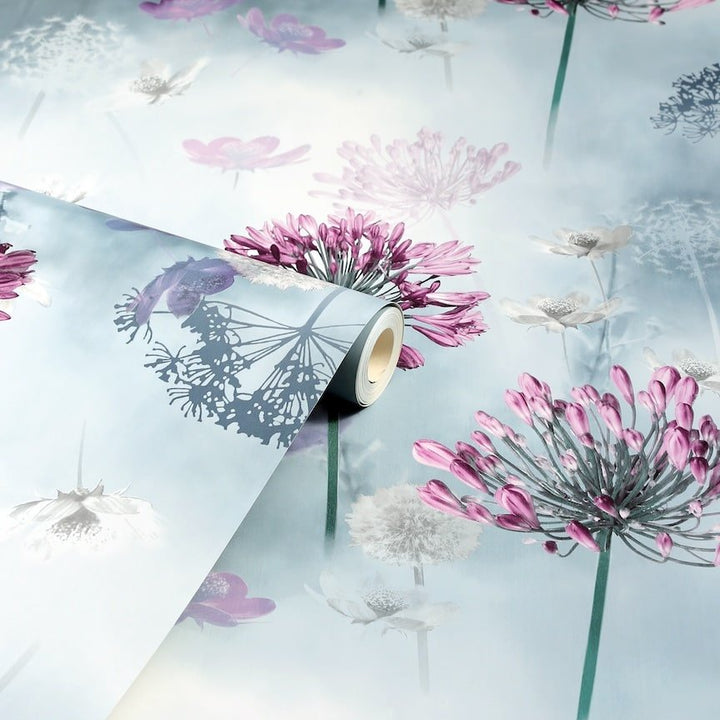  - Arthouse Spring Meadow Duck Egg Wallpaper - 697400 - Decor Warehouse