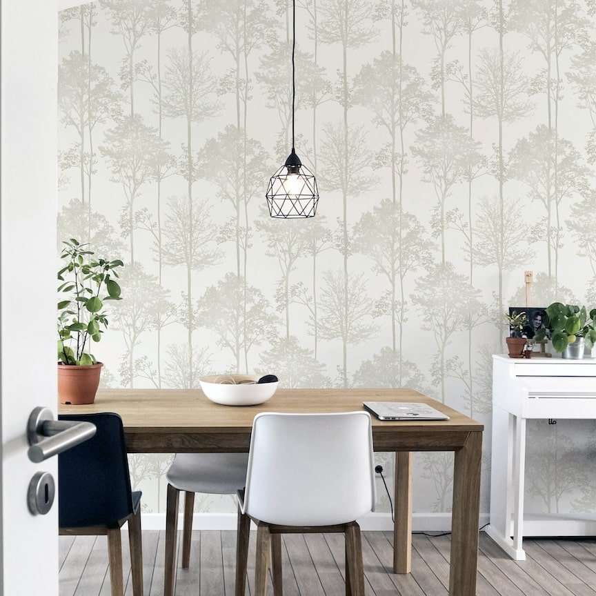  - Arthouse Stardust Tree Neutral Wallpaper - 296102 - Decor Warehouse