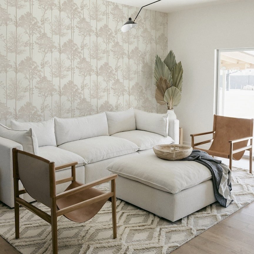  - Arthouse Stardust Tree Neutral Wallpaper - 296102 - Decor Warehouse