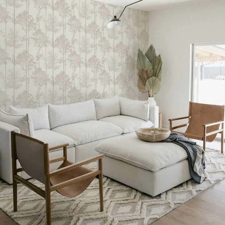  - Arthouse Stardust Tree Neutral Wallpaper - 296102 - Decor Warehouse
