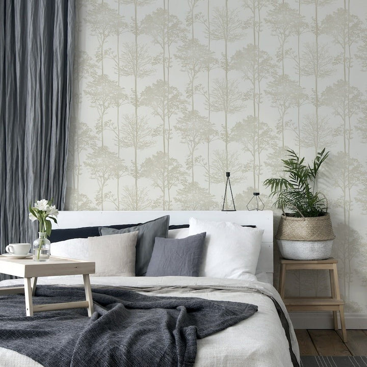  - Arthouse Stardust Tree Neutral Wallpaper - 296102 - Decor Warehouse