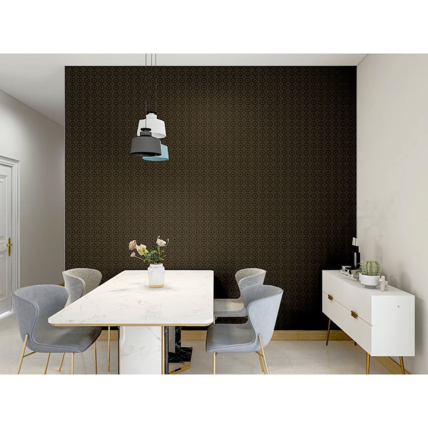 Arthouse Symmetrical Chic Black and Gold Wallpaper - 100119AH