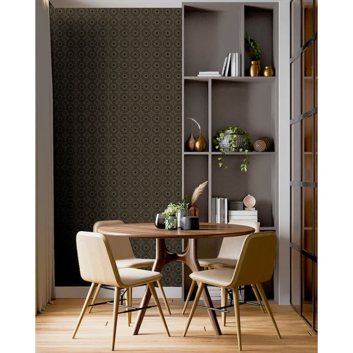 Arthouse Symmetrical Chic Black and Gold Wallpaper - 100119AH