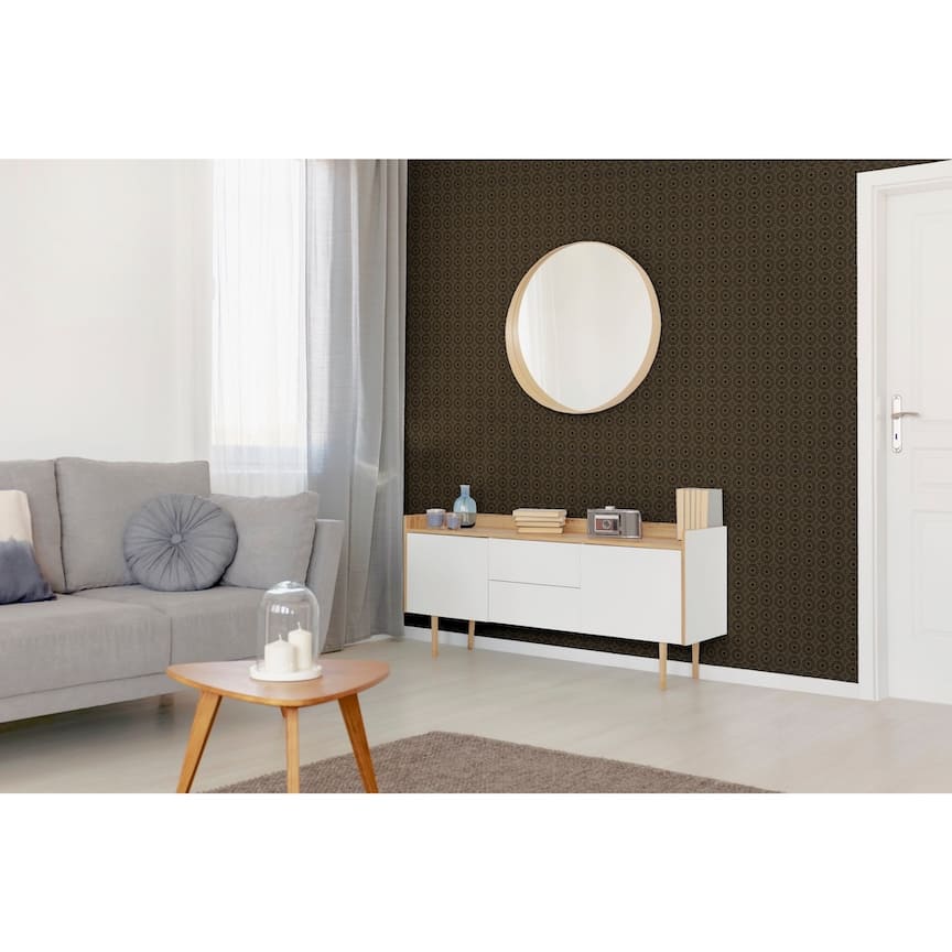 Arthouse Symmetrical Chic Black and Gold Wallpaper - 100119AH