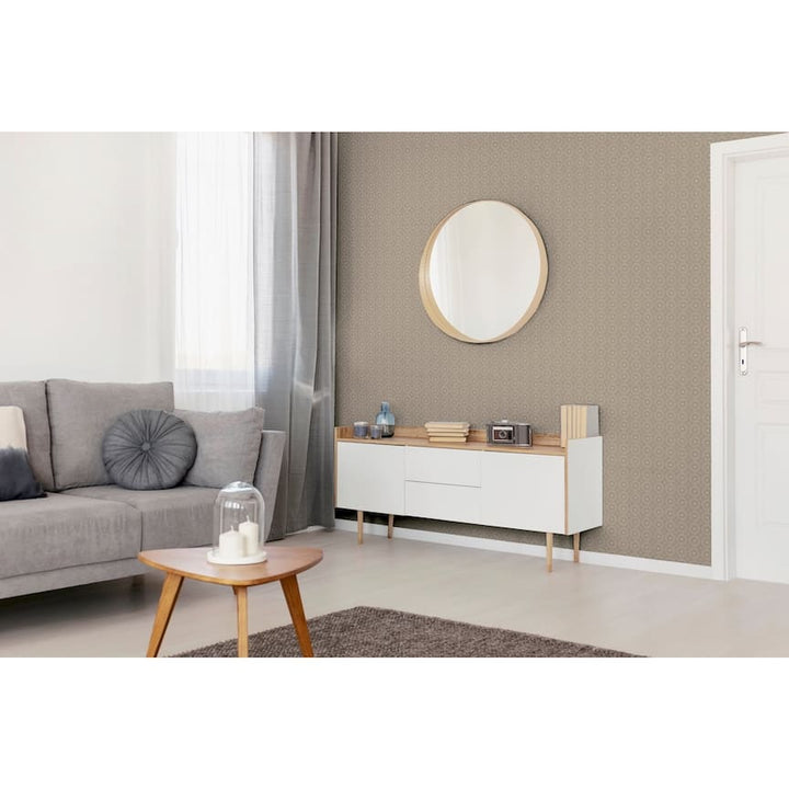  - Arthouse Symmetrical Chic Champagne and Silver Wallpaper - 100116AH - Decor Warehouse