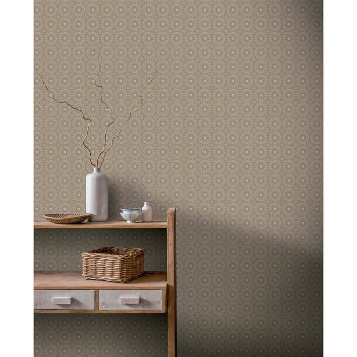  - Arthouse Symmetrical Chic Champagne and Silver Wallpaper - 100116AH - Decor Warehouse