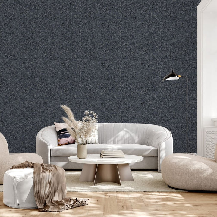 Arthouse Textured Marble Navy / Silver Wallpaper - 100100AH