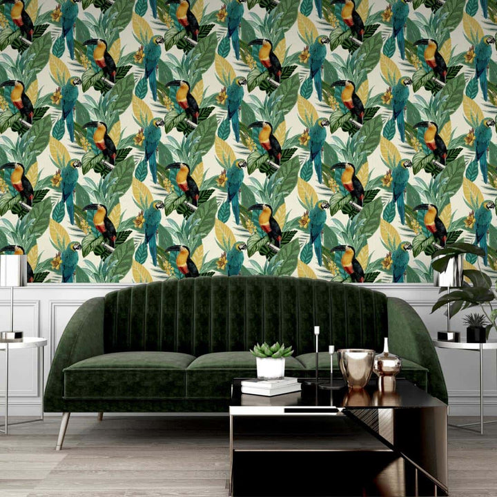 296803 - Arthouse - Arthouse Toucan Jungle Wallpaper - Decor Warehouse