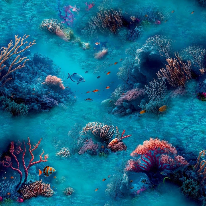  - Arthouse Under The Sea Blue Wallpaper - 923808 - Decor Warehouse