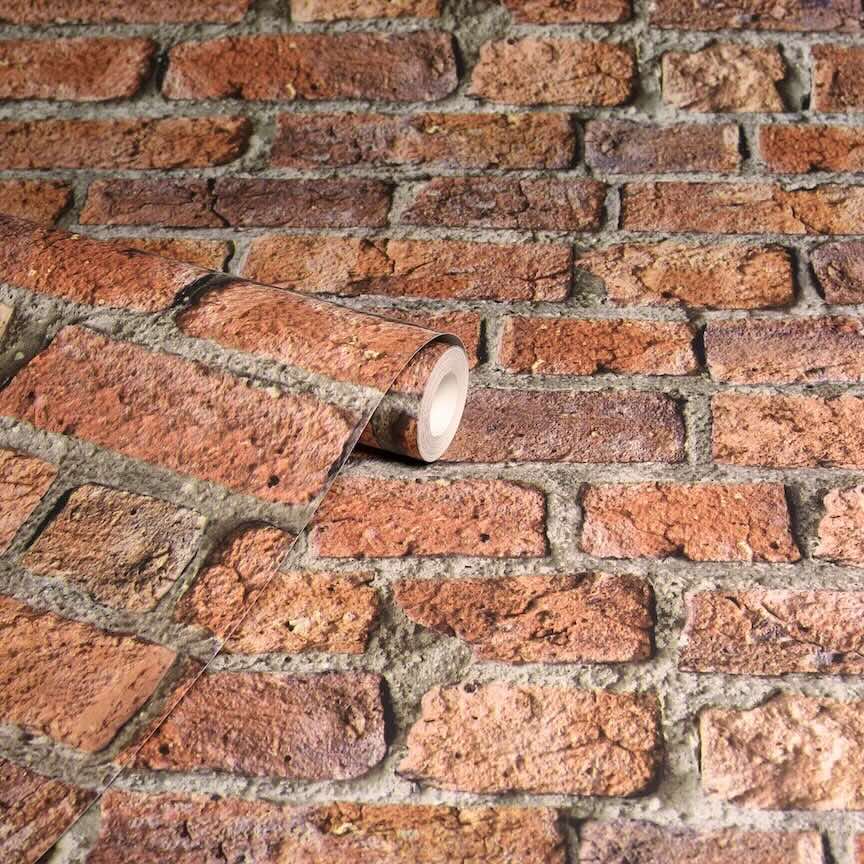 Arthouse Urban Brick Red Wallpaper - 696600