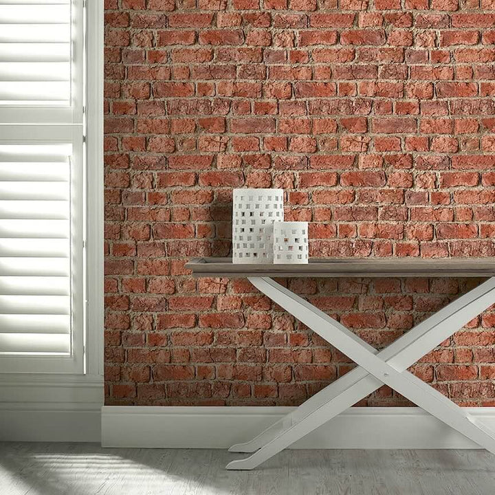  - Arthouse Urban Brick Red Wallpaper - 696600 - Decor Warehouse