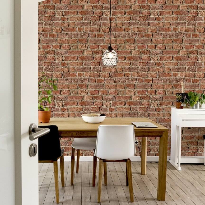  - Arthouse Urban Brick Red Wallpaper - 696600 - Decor Warehouse