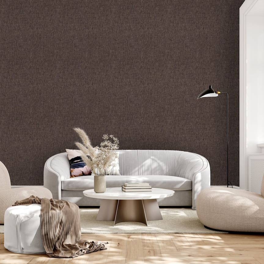 100123AH - Arthouse - Arthouse Urban Weave Chocolate Brown Wallpaper - Decor Warehouse