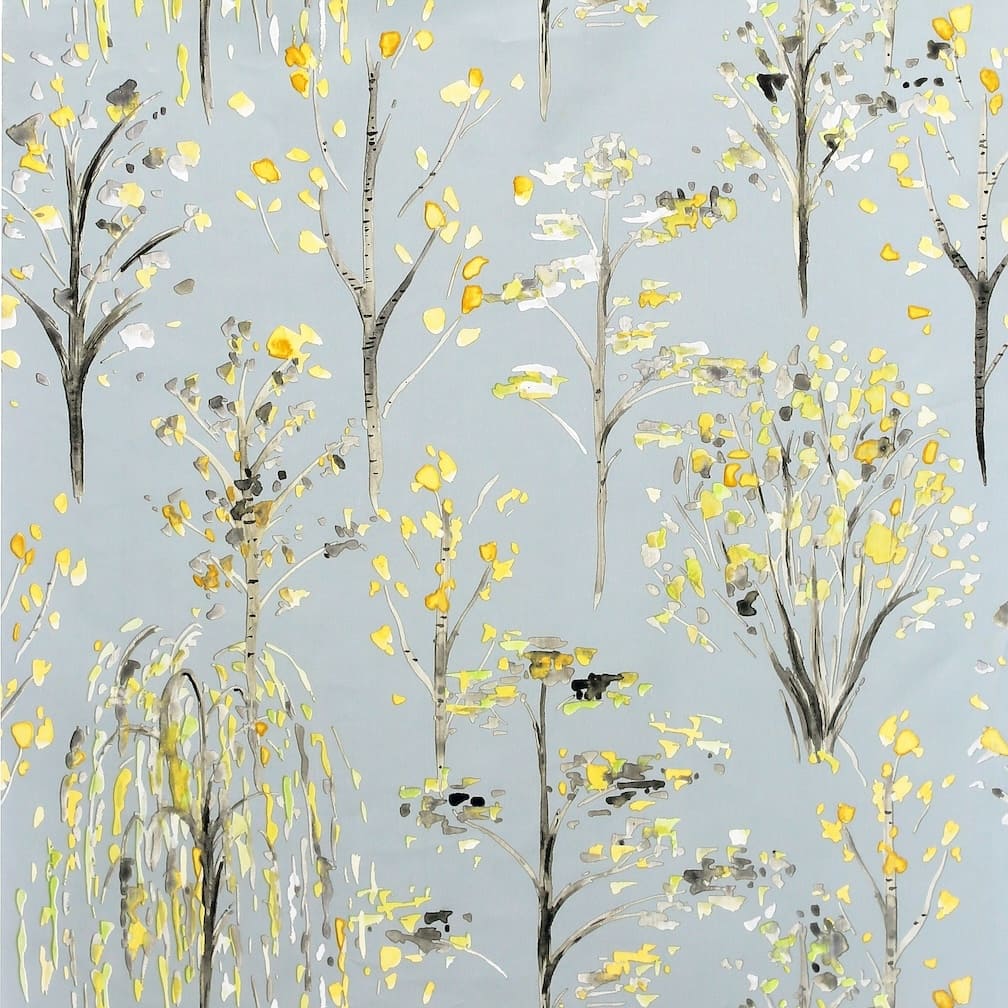 Arthouse Watercolour Tree Grey/Ochre Wallpaper - 909503