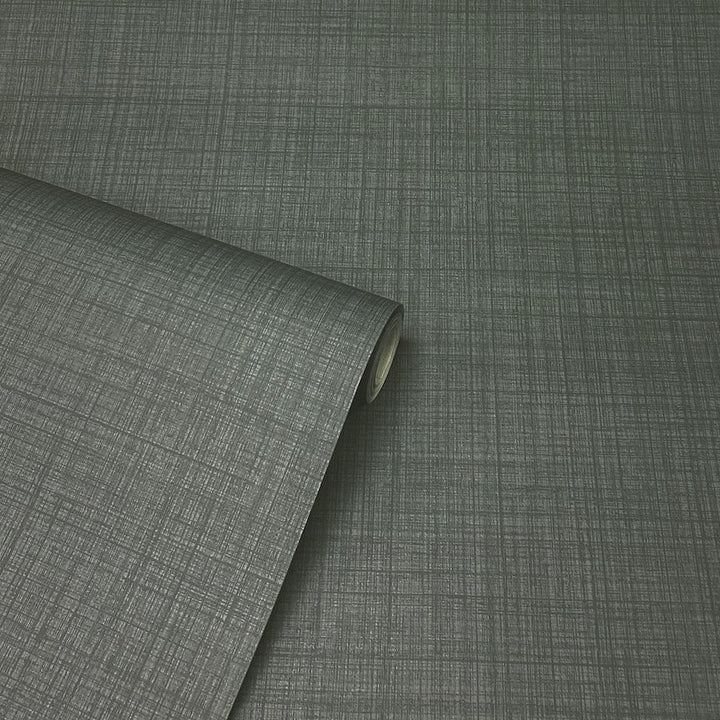  - Arthouse Weave Texture Dark Grey Wallpaper - 946006 - Decor Warehouse