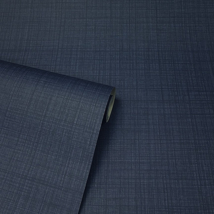  - Arthouse Weave Texture Navy Wallpaper - 946002 - Decor Warehouse