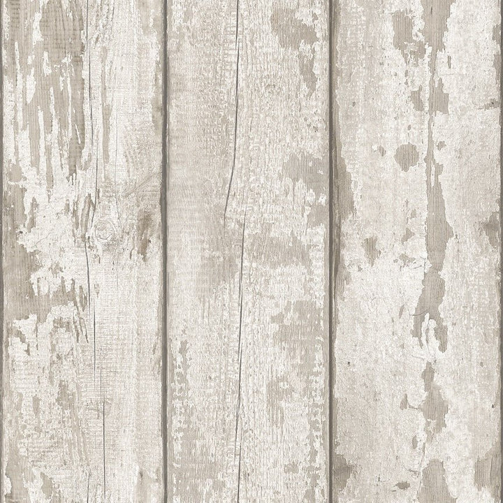  - Arthouse White Washed Wood Wallpaper - 694700 - Decor Warehouse