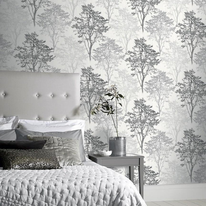 Arthouse Wildwood Mono Wallpaper - 259502