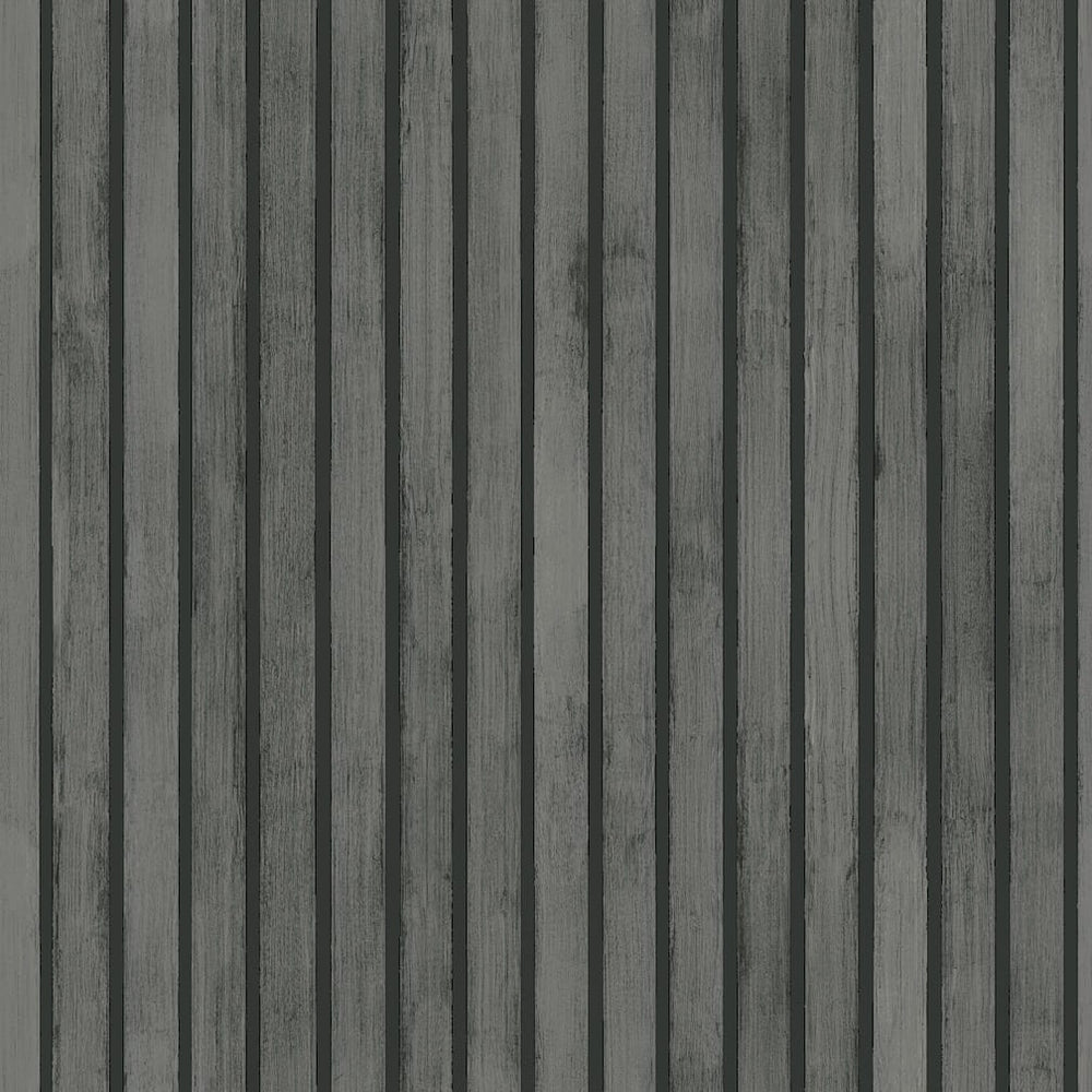  - Arthouse Wood Slats Charcoal Grey Wallpaper - 923801 - Decor Warehouse