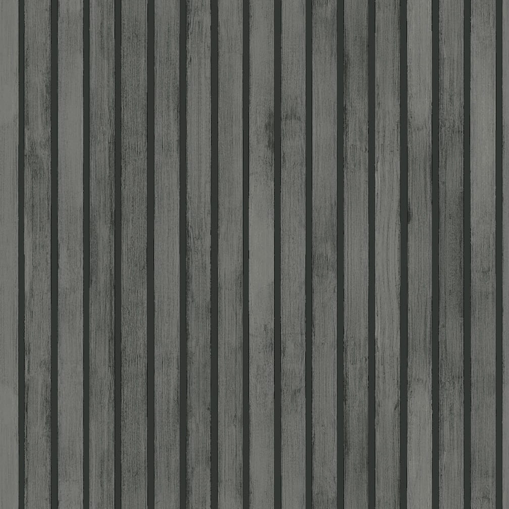  - Arthouse Wood Slats Charcoal Grey Wallpaper - 923801 - Decor Warehouse