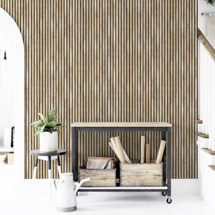  - Arthouse Wood Slats Natural Wallpaper - 923800 - Decor Warehouse