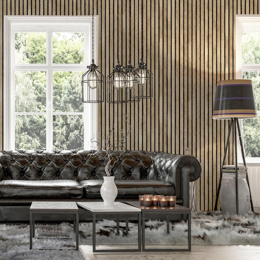  - Arthouse Wood Slats Natural Wallpaper - 923800 - Decor Warehouse