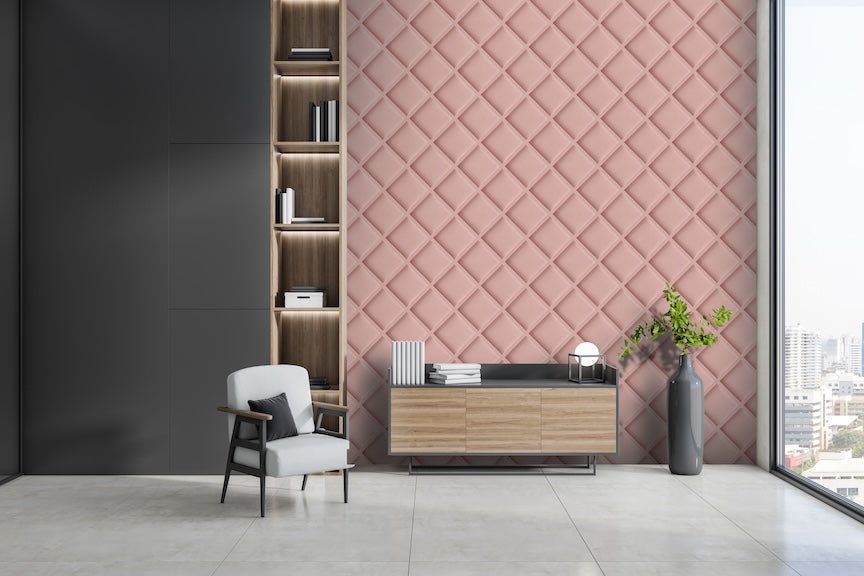  - Arthouse Wood Trellis Pink Wallpaper - E100325AH - Decor Warehouse