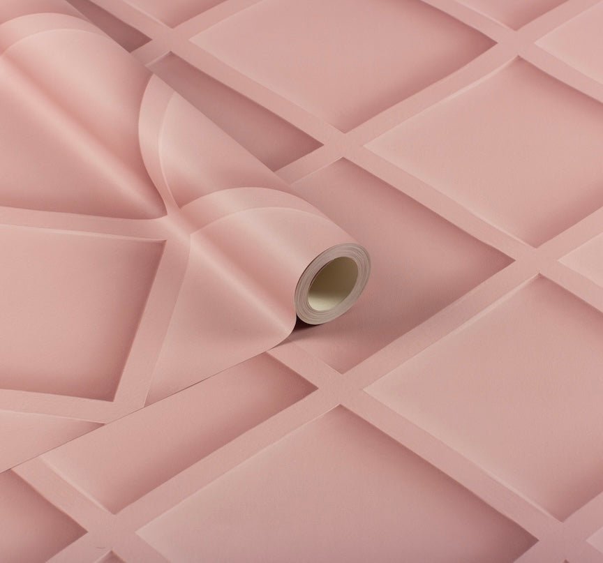  - Arthouse Wood Trellis Pink Wallpaper - E100325AH - Decor Warehouse