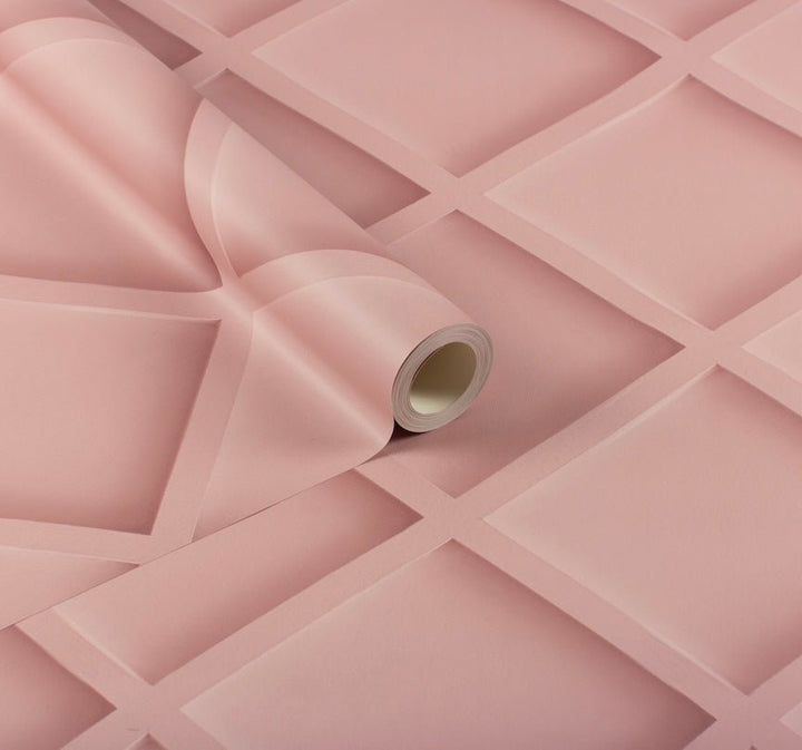  - Arthouse Wood Trellis Pink Wallpaper - E100325AH - Decor Warehouse