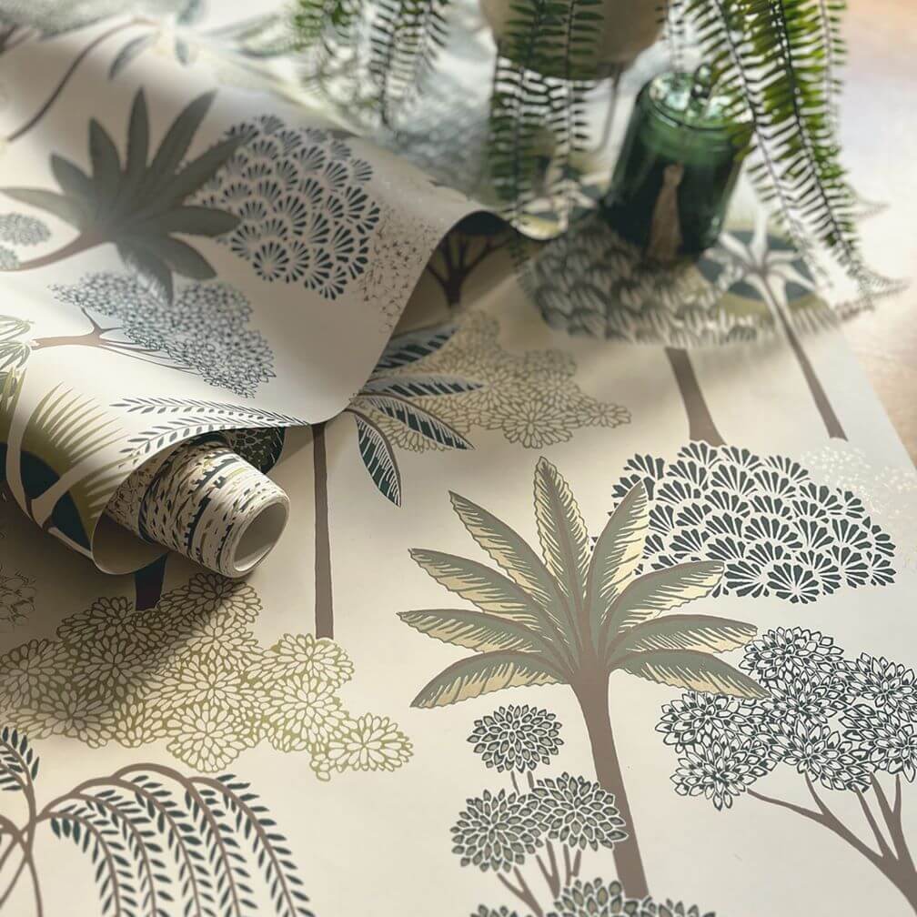 Belgravia Akiko Floral Green Wallpaper - 2331