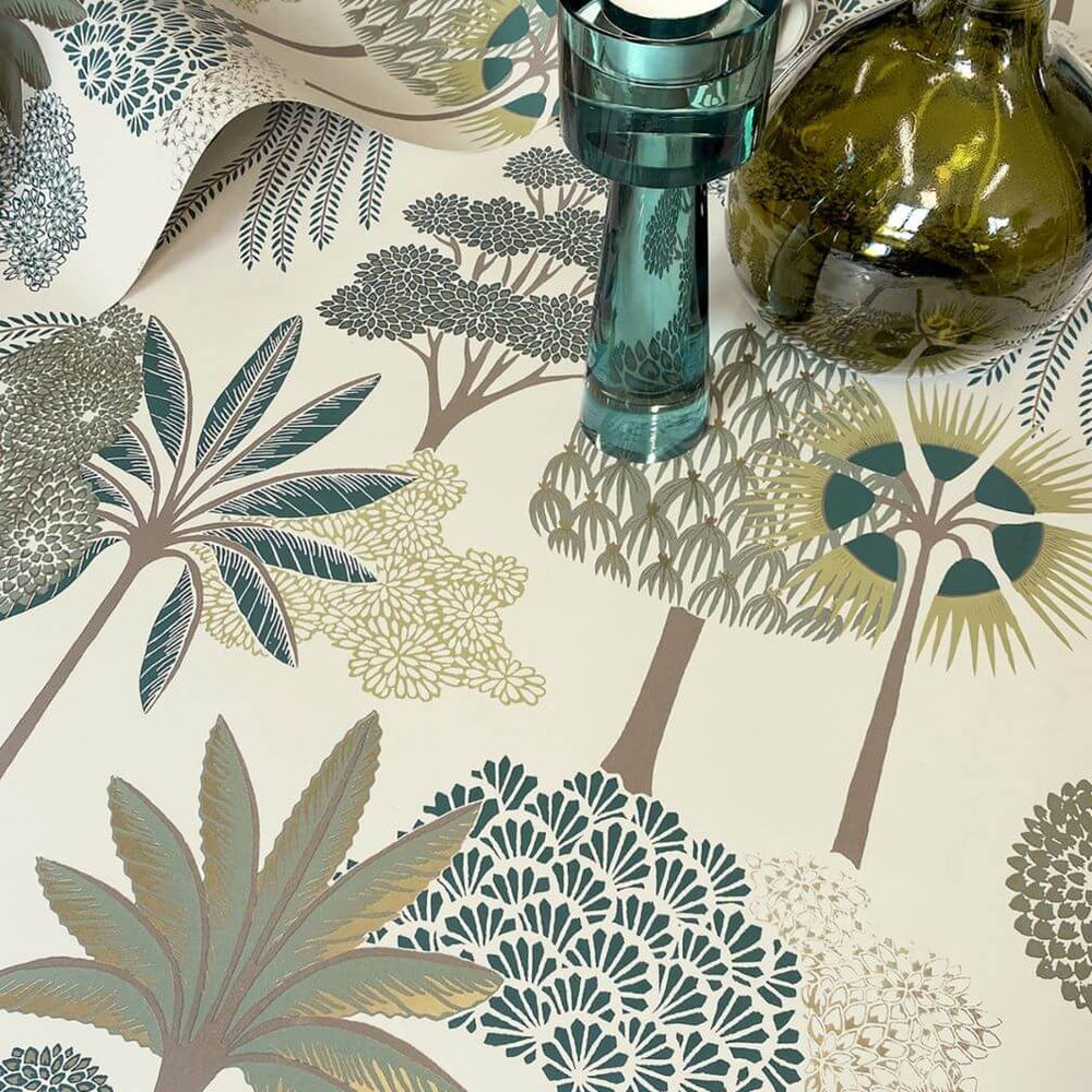 Belgravia Akiko Floral Green Wallpaper - 2331
