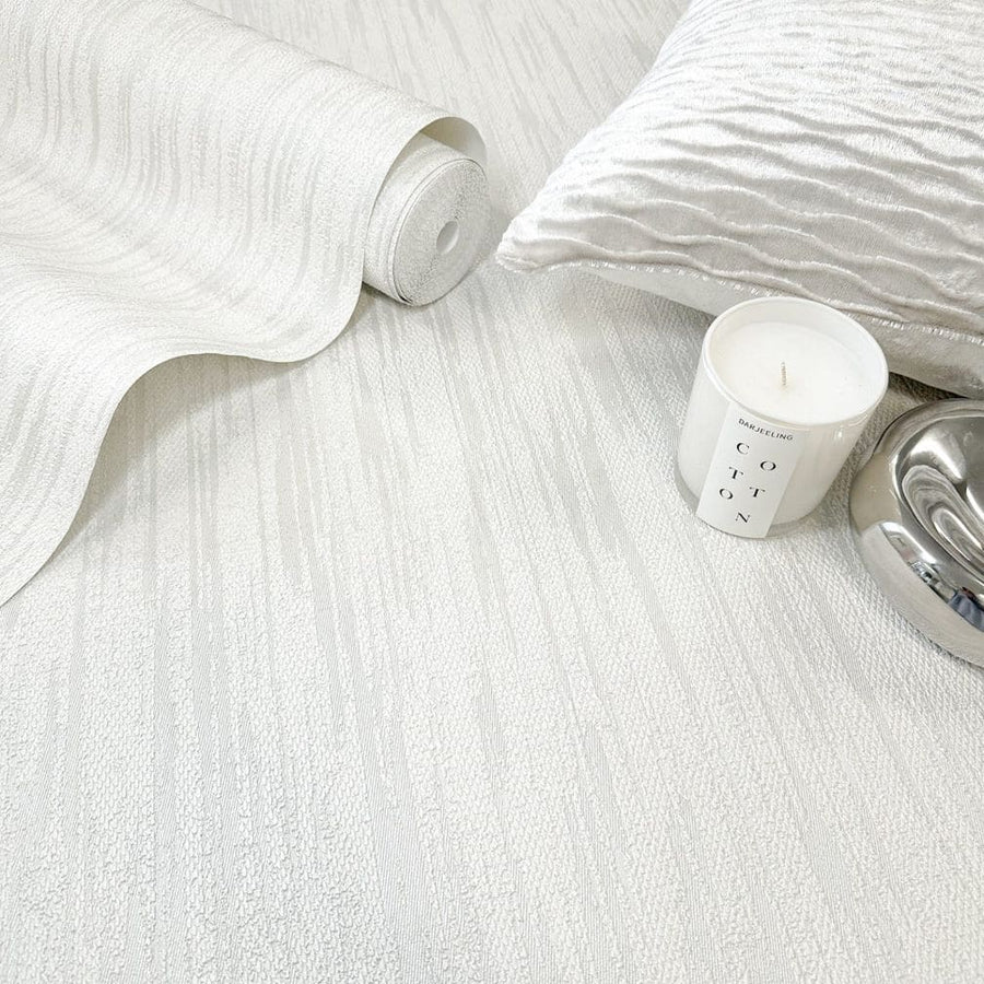 Belgravia Allegra White Textured Wallpaper - 33338