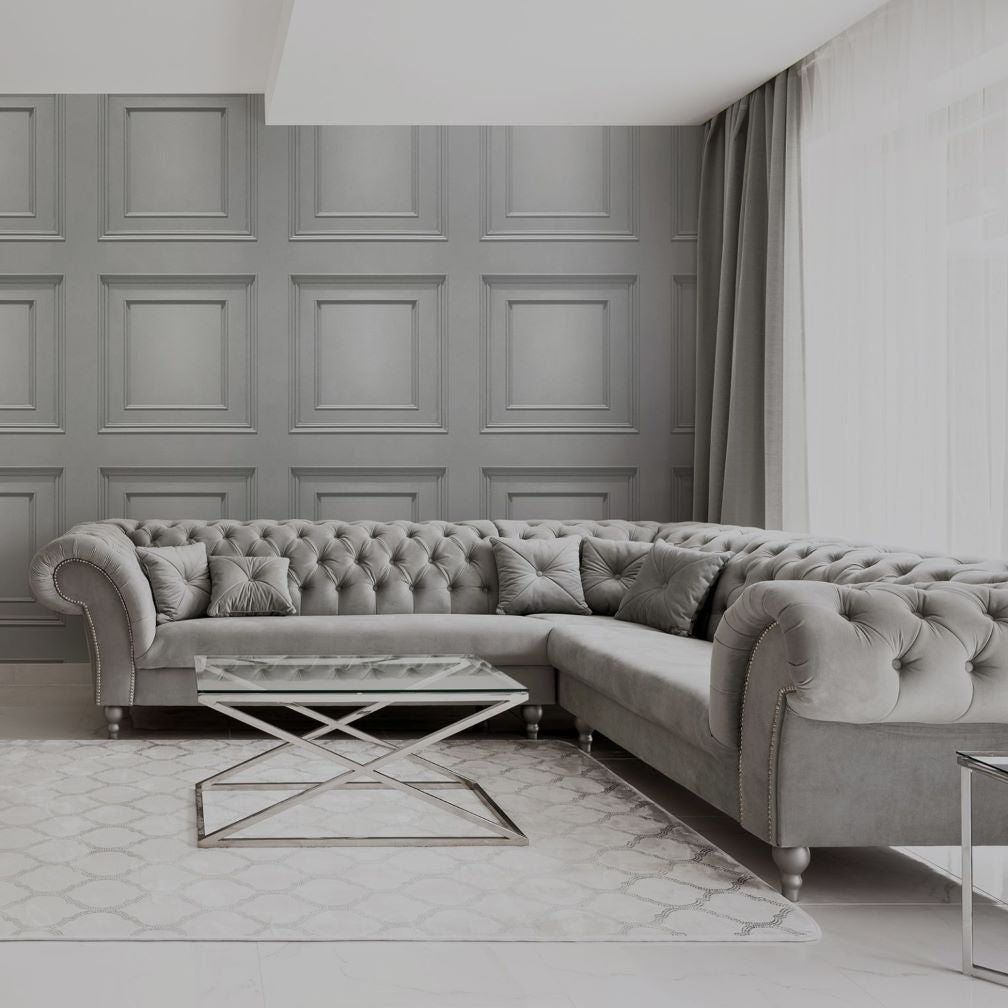 Belgravia Amara Panel Silver Wallpaper - 7374