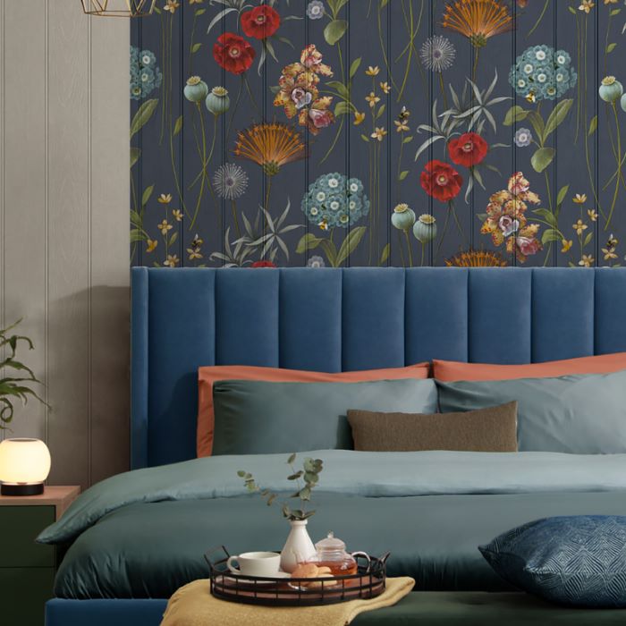 Belgravia Botanist Blue Multi Wallpaper - 4771