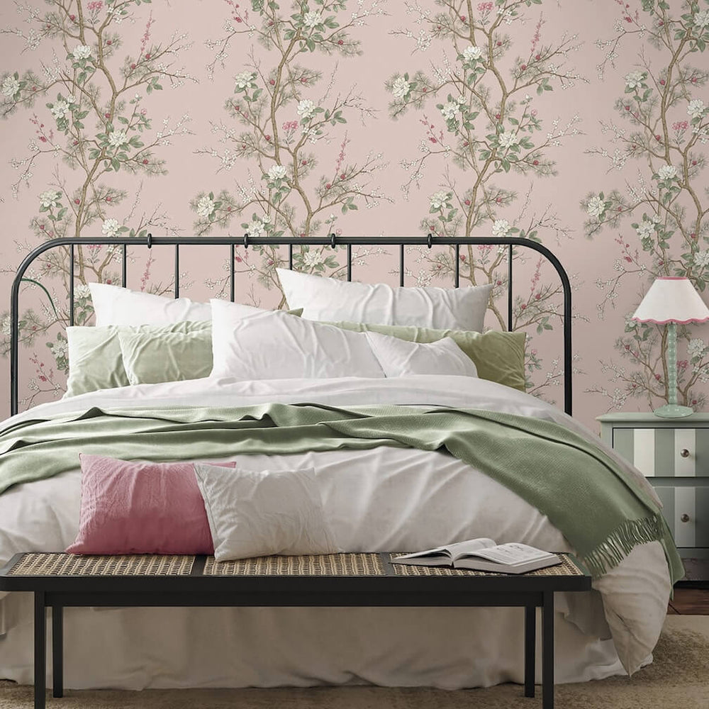 Belgravia Bridget Floral Blush Pink Wallpaper - 753